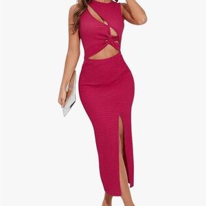 New never worn pink cutout dress